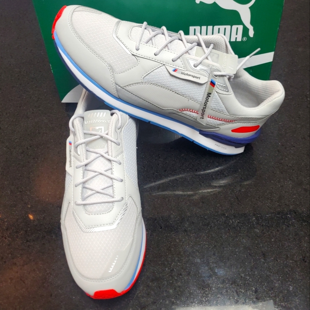 Puma BMW Low Racer Grey Sneaker Shoe